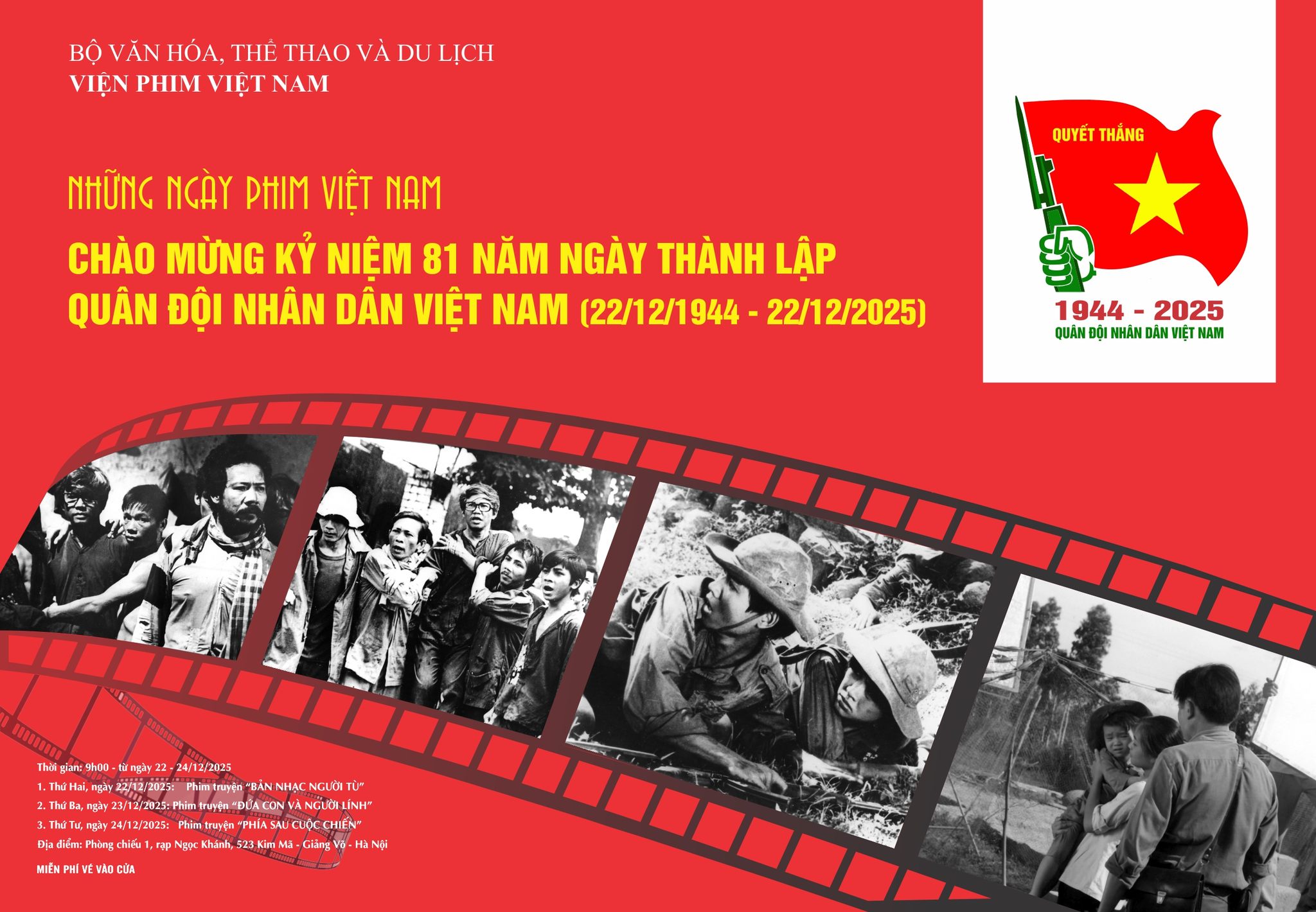 Chiếu phim chào mừng 81 năm Ngày thành lập Quân đội nhân dân Việt Nam - 1