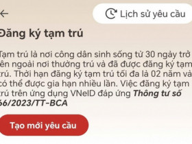 Chi tiết cách đăng ký tạm trú và nhận kết quả qua VNeID