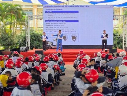 Thông tin doanh nghiệp - Honda Việt Nam phát động Chương trình Trao tặng mũ bảo hiểm cho học sinh lớp Một khu vực Tây Nguyên