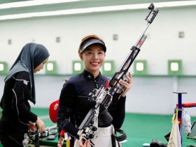 Người đẹp bắn súng Phí Thanh Thảo phá kỷ lục SEA Games 33
