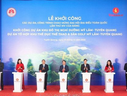 Thông tin doanh nghiệp - Vingroup khởi công đô thị nghỉ dưỡng suối khoáng và tổ hợp thể dục thể thao Mỹ Lâm – Tuyên Quang