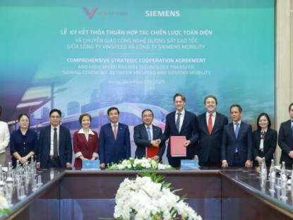Thông tin doanh nghiệp - Vinspeed và Siemens Mobility ký thỏa thuận hợp tác chiến lược toàn diện về đường sắt tốc độ cao