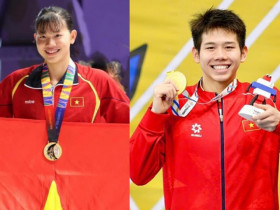 Cặp chị em Việt Nam đại náo SEA Games: Ánh Viên – Quang Thuấn cực đỉnh
