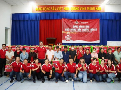 Thông tin doanh nghiệp - Bivina đồng hành cùng miền Trung kiên cường, hỗ trợ gần 1.8 tỷ đồng cho 3.000 người dân khắc phục hậu quả lũ lụt