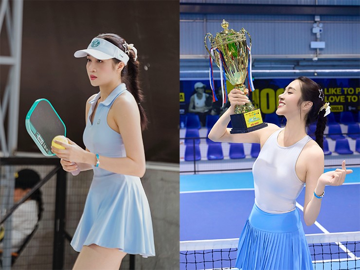 Nàng Kim “vén váy” gây bão mạng, Kiều Trinh nóng bỏng nhất làng pickleball năm 2025 - 6