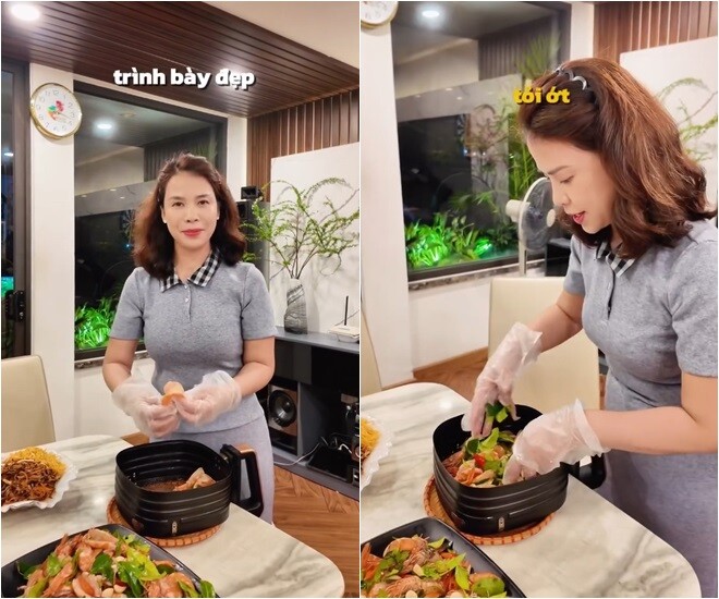 Bạn gái kém 18 tuổi của NSƯT Chí Trung nấu ăn linh đình đãi người yêu, toàn món hút mắt chẳng thua nhà hàng xịn - 3