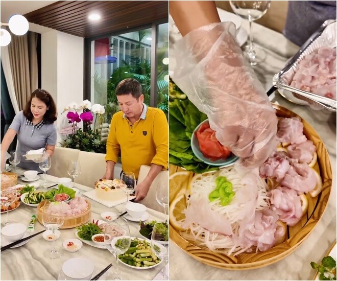 Bạn gái kém 18 tuổi của NSƯT Chí Trung nấu ăn linh đình đãi người yêu, toàn món hút mắt chẳng thua nhà hàng xịn - 12