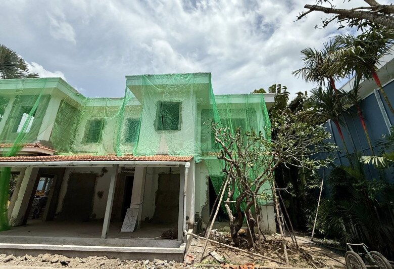 Cận cảnh gần chục người kéo cây cao 9m biểu tượng tài lộc về trồng tại biệt thự 2.000m2 của Đỗ Mạnh Cường - 11