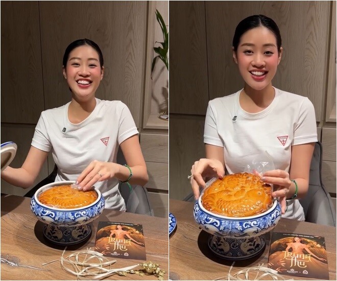 Dàn nghệ sĩ &#34;khóc thét&#34; khi nhận được bánh Trung thu của Hoa hậu Khánh Vân, một nàng hậu khác cũng bị chê - 2