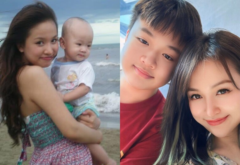 Mỹ nhân Nhật ký Vàng Anh khoe dáng hồ lô với bụng bầu &#34;vượt mặt&#34;, qua 2 lần sinh nở nhìn như chị em với con trai 15 tuổi - 3