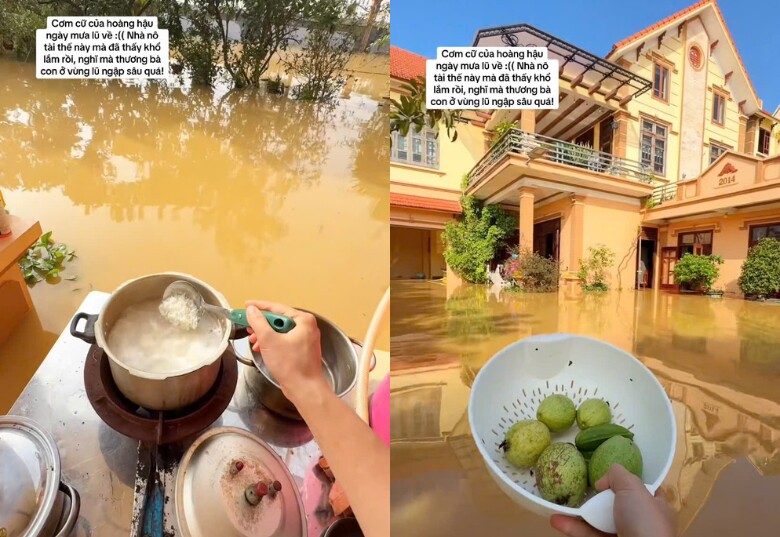 Chồng Bắc Ninh lội lũ nấu cơm cữ cho vợ, món nào món nấy ngon ngất ngây, nhan sắc &#34;nóc nhà&#34; mới gây bất ngờ - 3