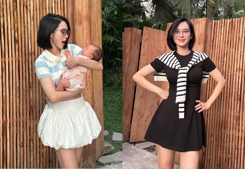 &#34;Team qua đường&#34; bắt trọn sắc vóc Quỳnh Lương sau 2 tháng sinh con, che kín bưng hậu công khai &#34;trùng tu vòng 1&#34; - 8