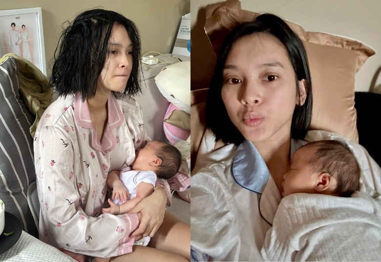 &#34;Team qua đường&#34; bắt trọn sắc vóc Quỳnh Lương sau 2 tháng sinh con, che kín bưng hậu công khai &#34;trùng tu vòng 1&#34; - 7