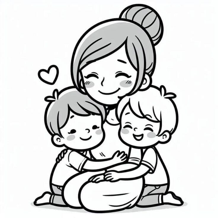 Tranh tô màu bé làm thiệp tặng mẹ, cô giáo nhân ngày 20/10 - 4