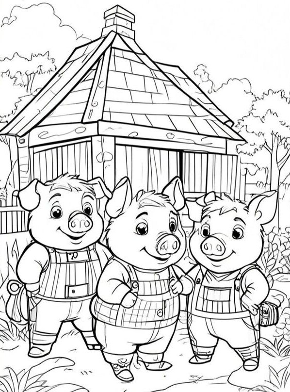 Tô màu tranh “Ba chú heo con”, thời gian cho bé vừa học vừa chơi thật vui - 10