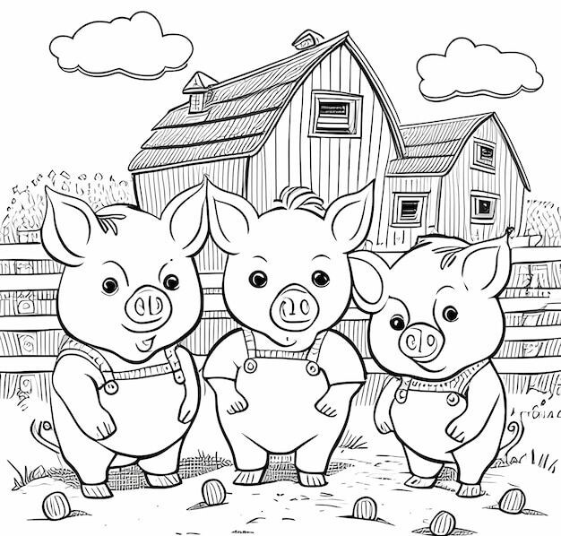 Tô màu tranh “Ba chú heo con”, thời gian cho bé vừa học vừa chơi thật vui - 11