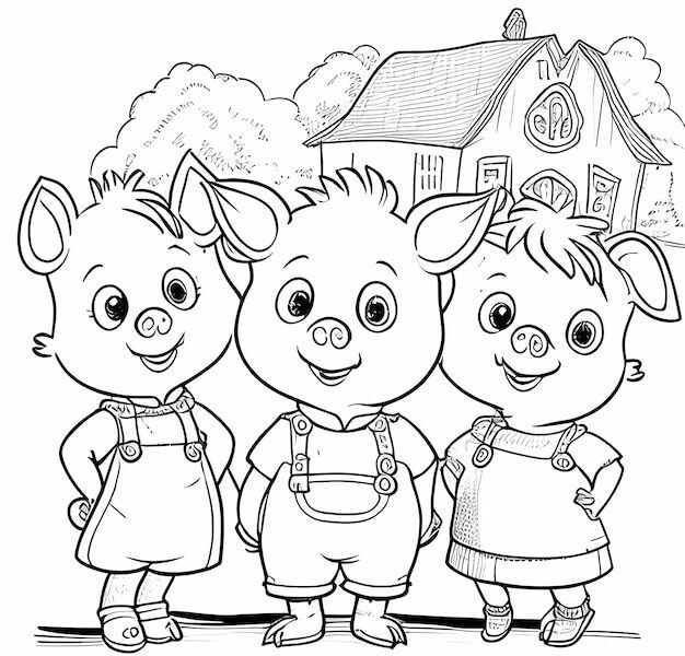 Tô màu tranh “Ba chú heo con”, thời gian cho bé vừa học vừa chơi thật vui - 12