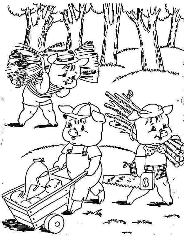 Tô màu tranh “Ba chú heo con”, thời gian cho bé vừa học vừa chơi thật vui - 13