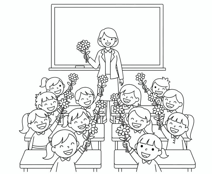 Thiệp tô màu 20/11, món quà bé dành tặng cô giáo nhiều yêu thương nhất - 10