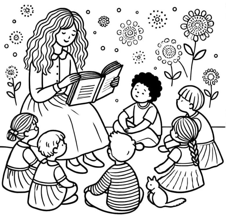 Thiệp tô màu 20/11, món quà bé dành tặng cô giáo nhiều yêu thương nhất - 11