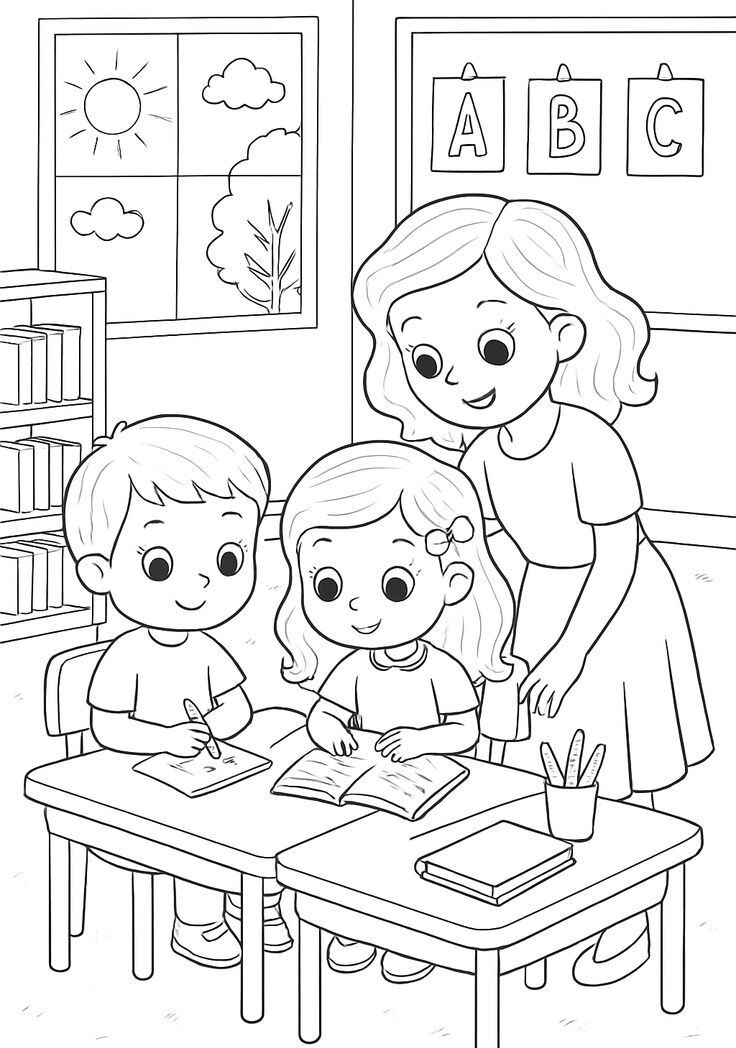 Thiệp tô màu 20/11, món quà bé dành tặng cô giáo nhiều yêu thương nhất - 3