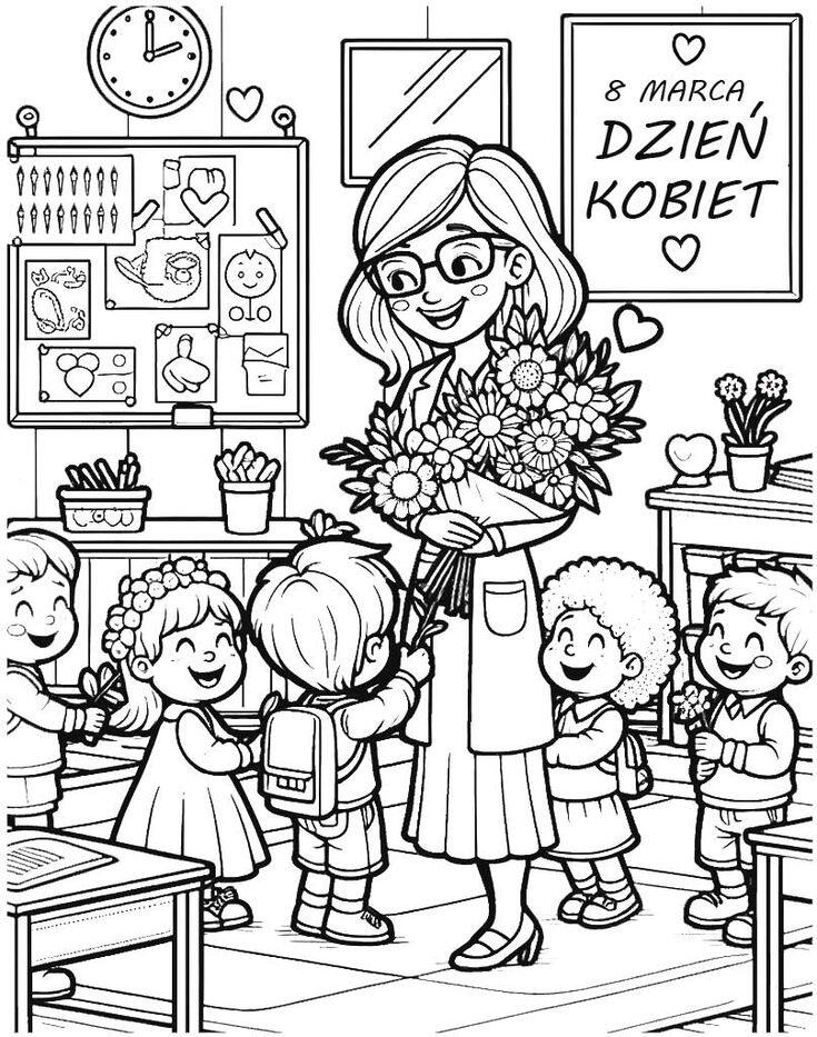 Thiệp tô màu 20/11, món quà bé dành tặng cô giáo nhiều yêu thương nhất - 9