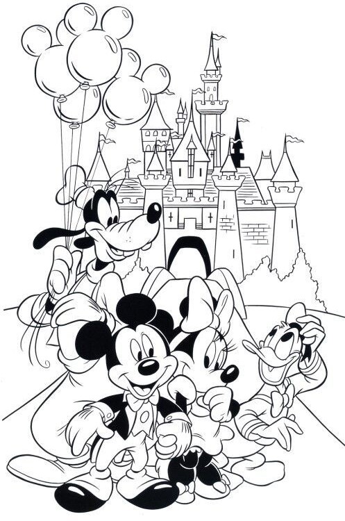 Tranh tô màu chuột Mickey, người bạn nhỏ truyền cảm hứng sáng tạo cho bé - 1