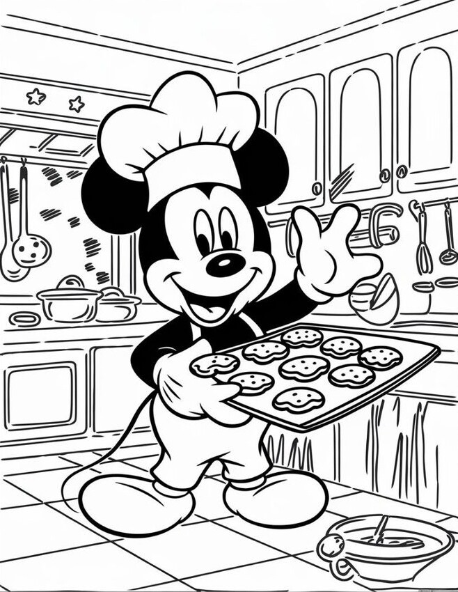 Tranh tô màu chuột Mickey, người bạn nhỏ truyền cảm hứng sáng tạo cho bé - 10