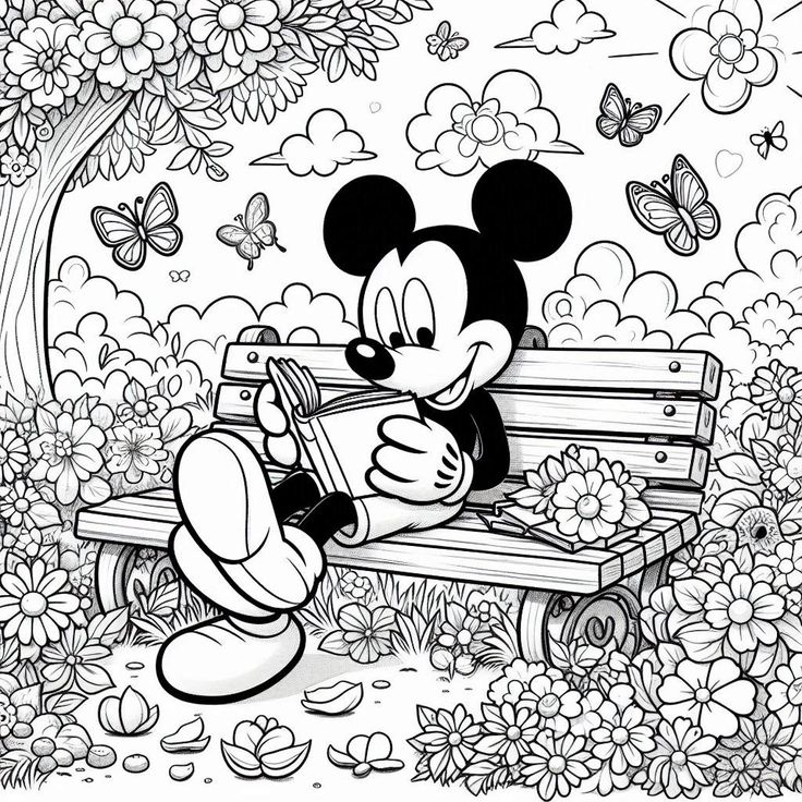Tranh tô màu chuột Mickey, người bạn nhỏ truyền cảm hứng sáng tạo cho bé - 13