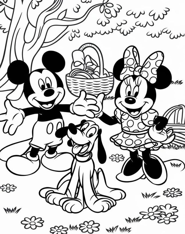 Tranh tô màu chuột Mickey, người bạn nhỏ truyền cảm hứng sáng tạo cho bé - 15