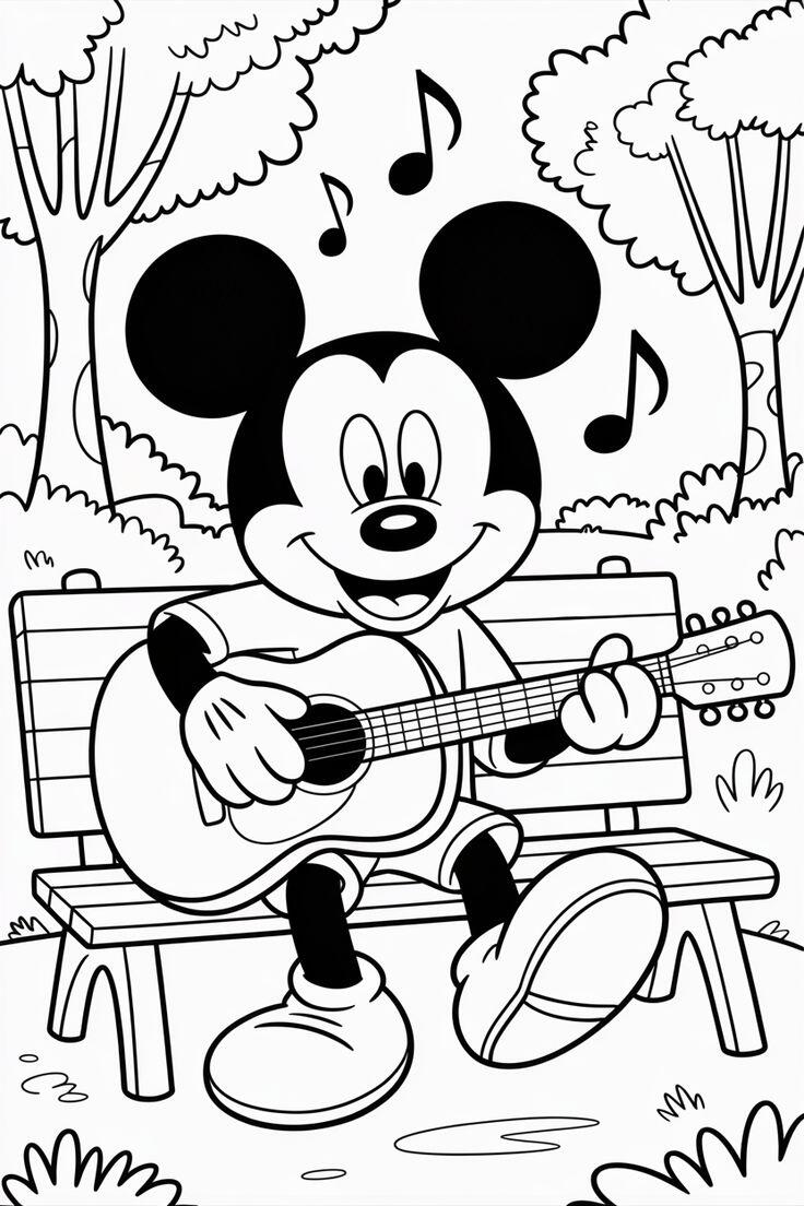 Tranh tô màu chuột Mickey, người bạn nhỏ truyền cảm hứng sáng tạo cho bé - 5
