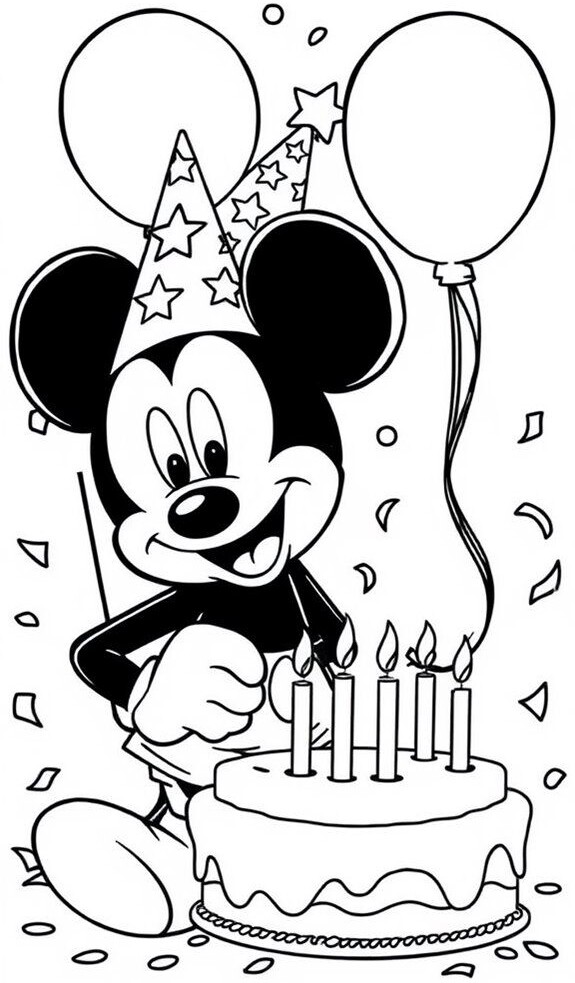 Tranh tô màu chuột Mickey, người bạn nhỏ truyền cảm hứng sáng tạo cho bé - 7