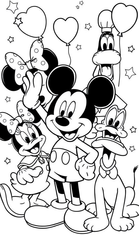 Tranh tô màu chuột Mickey, người bạn nhỏ truyền cảm hứng sáng tạo cho bé - 8