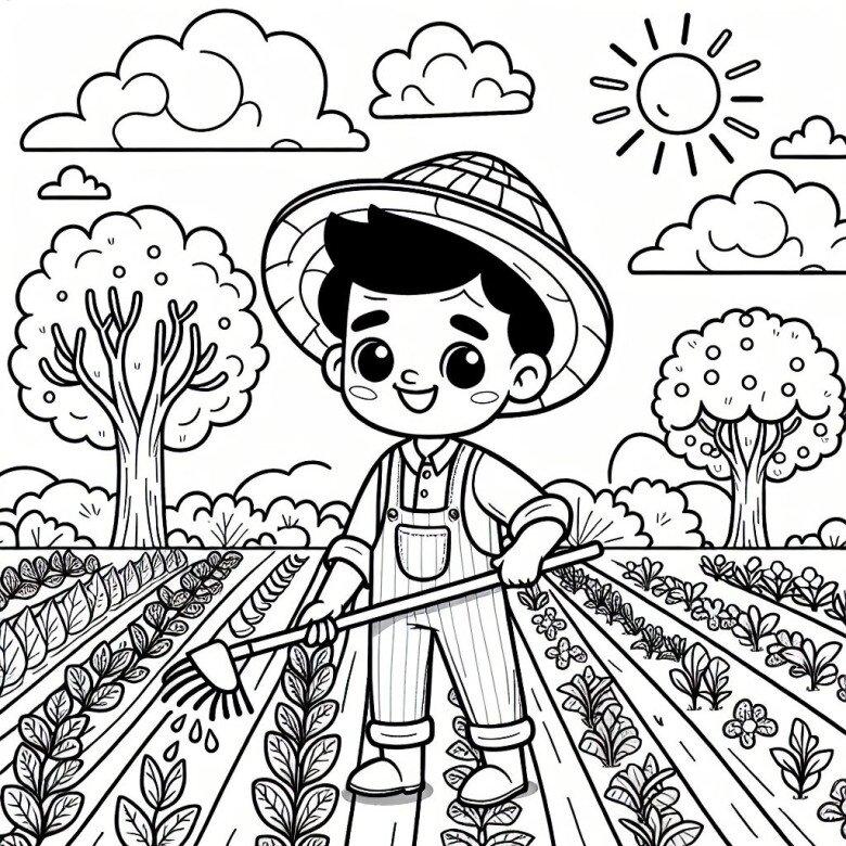 20 bức tranh tô màu dạy bé làm vườn, nuôi dưỡng tâm hồn xanh từ những nét vẽ đầu tiên - 15