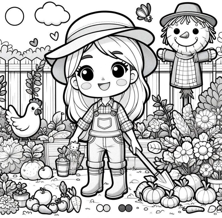 20 bức tranh tô màu dạy bé làm vườn, nuôi dưỡng tâm hồn xanh từ những nét vẽ đầu tiên - 7