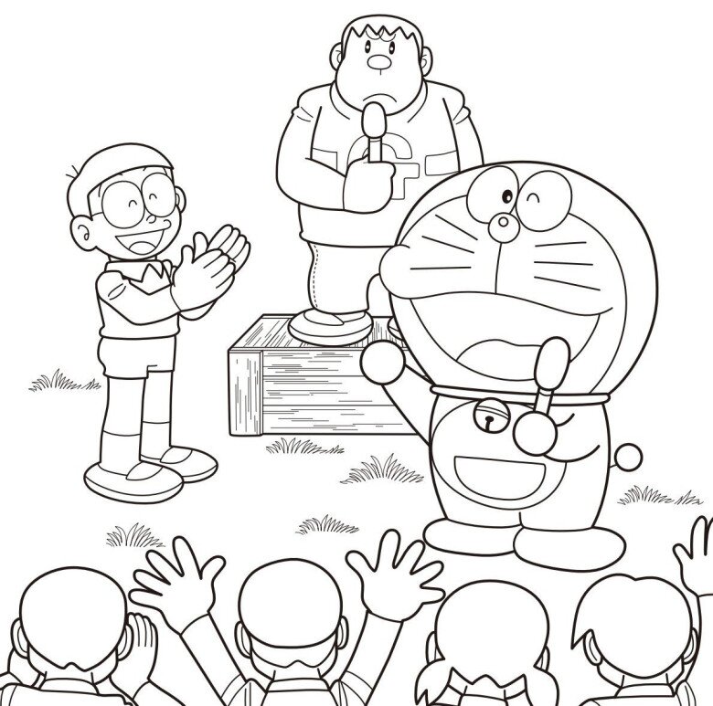 Tranh tô màu Doremon và Nobita, cách đơn giản giúp trẻ học về tình bạn và biết yêu thương - 10