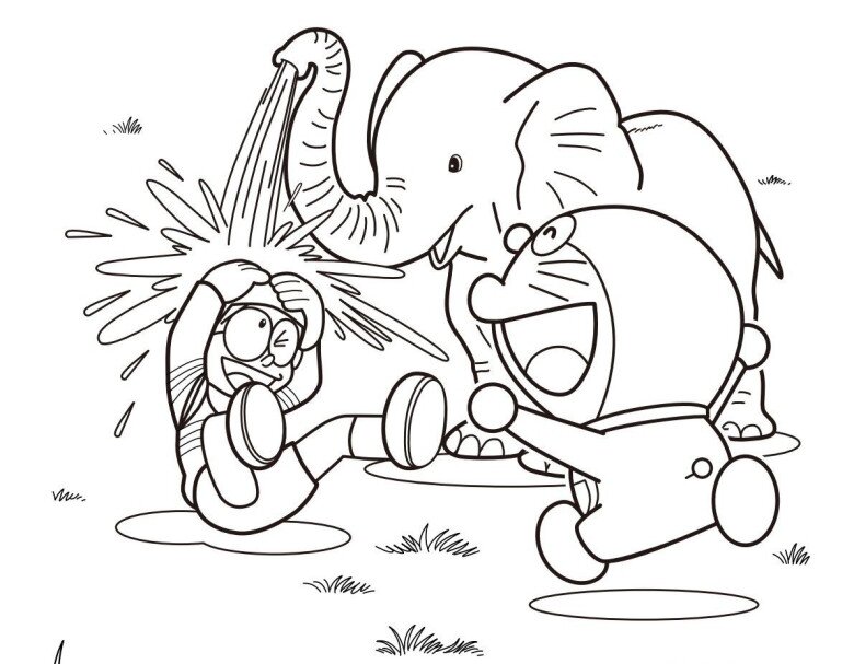 Tranh tô màu Doremon và Nobita, cách đơn giản giúp trẻ học về tình bạn và biết yêu thương - 11