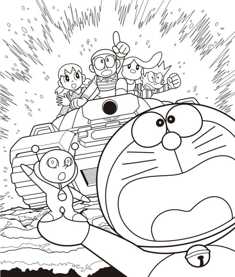 Tranh tô màu Doremon và Nobita, cách đơn giản giúp trẻ học về tình bạn và biết yêu thương - 12