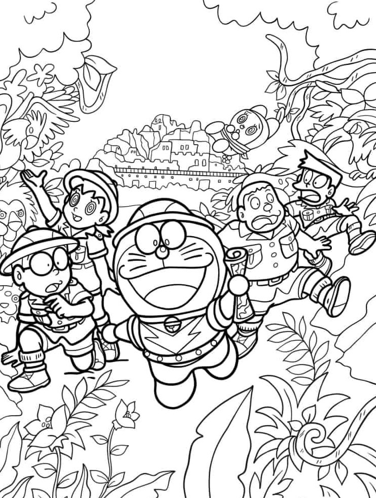 Tranh tô màu Doremon và Nobita, cách đơn giản giúp trẻ học về tình bạn và biết yêu thương - 13