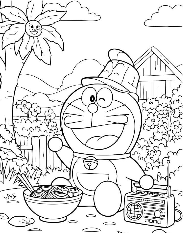 Tranh tô màu Doremon và Nobita, cách đơn giản giúp trẻ học về tình bạn và biết yêu thương - 14