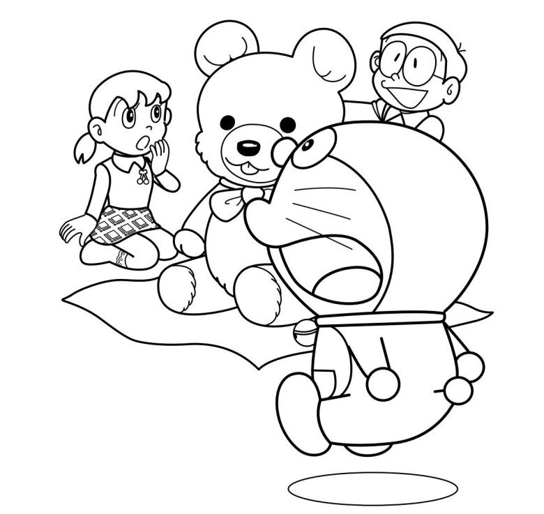 Tranh tô màu Doremon và Nobita, cách đơn giản giúp trẻ học về tình bạn và biết yêu thương - 18