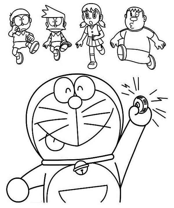 Tranh tô màu Doremon và Nobita, cách đơn giản giúp trẻ học về tình bạn và biết yêu thương - 19