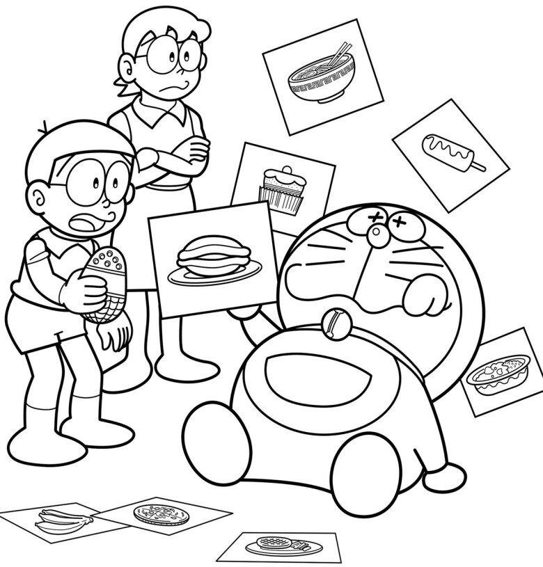 Tranh tô màu Doremon và Nobita, cách đơn giản giúp trẻ học về tình bạn và biết yêu thương - 4