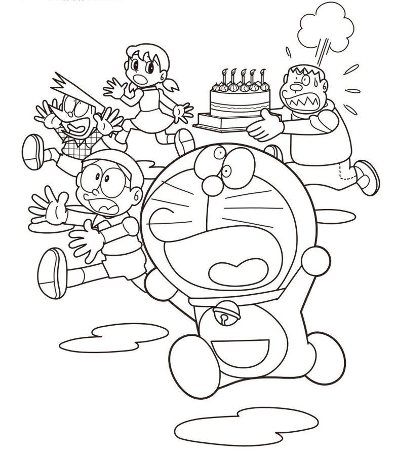 Tranh tô màu Doremon và Nobita, cách đơn giản giúp trẻ học về tình bạn và biết yêu thương - 5