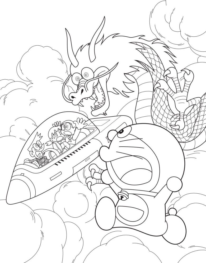 Tranh tô màu Doremon và Nobita, cách đơn giản giúp trẻ học về tình bạn và biết yêu thương - 6