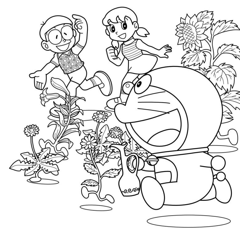 Tranh tô màu Doremon và Nobita, cách đơn giản giúp trẻ học về tình bạn và biết yêu thương - 7