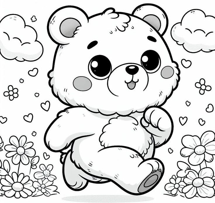 Tranh tô màu gấu con vui vẻ, cùng sắc màu nuôi dưỡng cảm xúc và trí tưởng tượng cho bé - 17