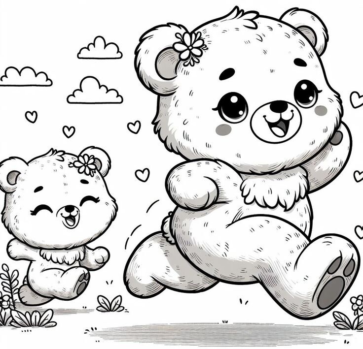 Tranh tô màu gấu con vui vẻ, cùng sắc màu nuôi dưỡng cảm xúc và trí tưởng tượng cho bé - 9