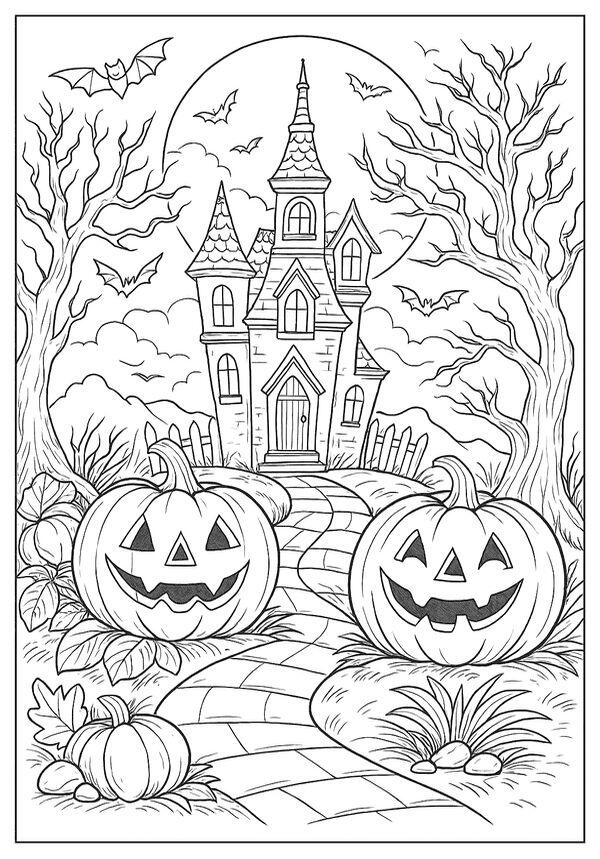 Halloween đến rồi, 20 bức tranh tô màu bí ngô, ma nhỏ, phù thủy đáng yêu cho bé - 2