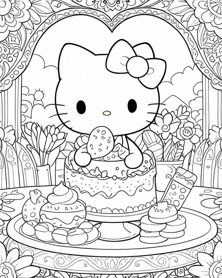 Tranh tô màu Hello Kitty - Người bạn nhỏ giúp bé yêu sáng tạo mỗi ngày - 5